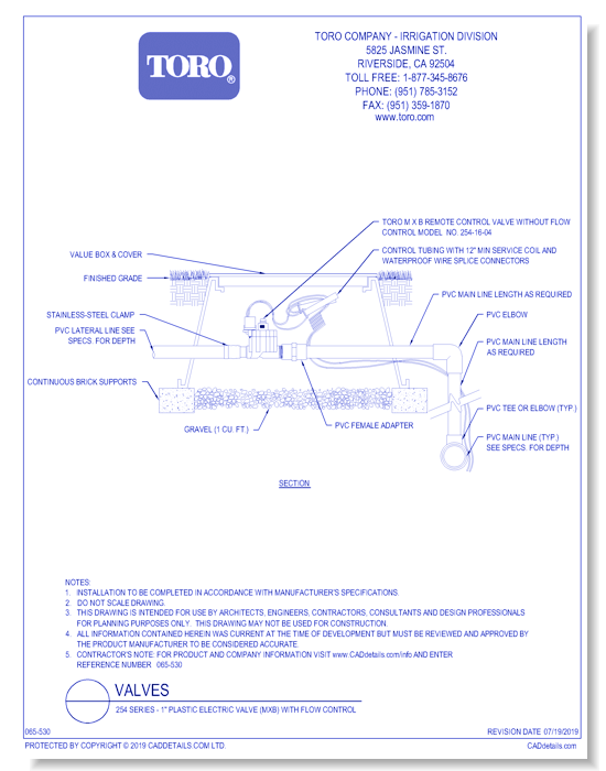 254 Series - 1" Plastic Electric Valve (MxB) With Flow Control