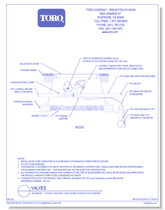 264 Series - 1" Plastic Electric Valve (MxB) Without Flow Control