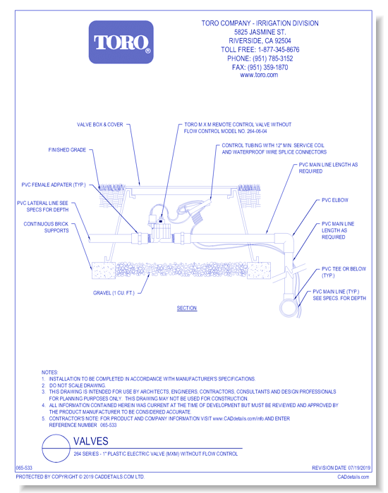 264 Series - 1" Plastic Electric Valve (MxM) Without Flow Control