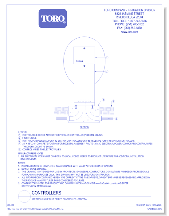 Irritrol® MC-E Blue Series Controller - Pedestal