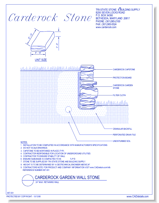Carderock Veneer Stone: Garden Retaining Wall