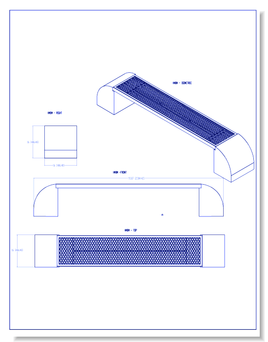HMBM Plastisol Seat with Concrete Legs