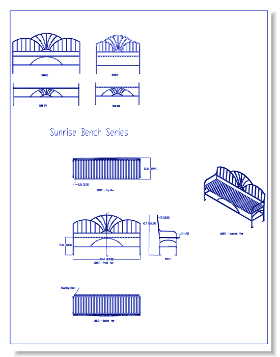 Sunrise Series Steel Benches