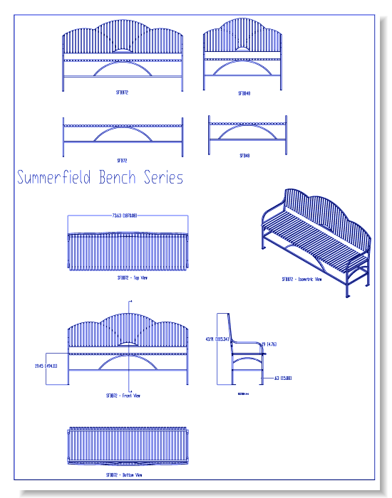 Summerfield Series Steel Benches