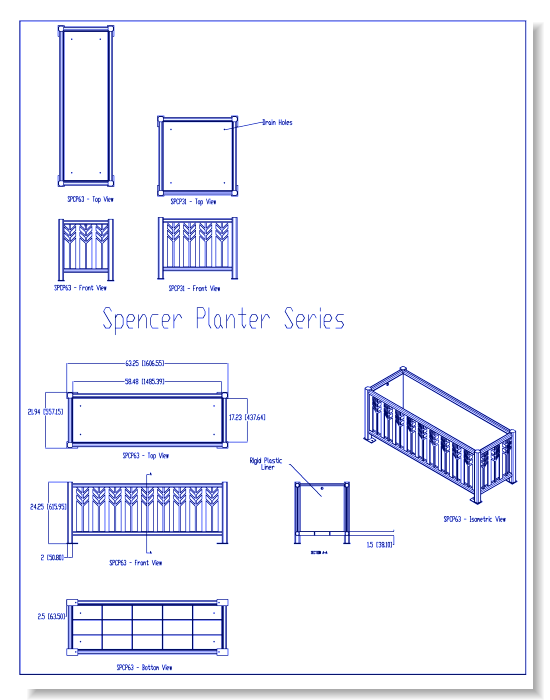 Spencer Series Steel Planters