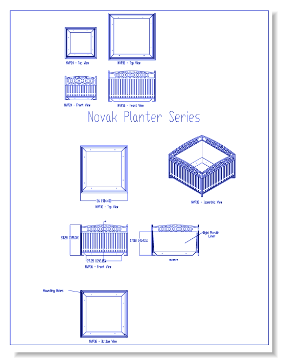 Novak Series Steel Planters