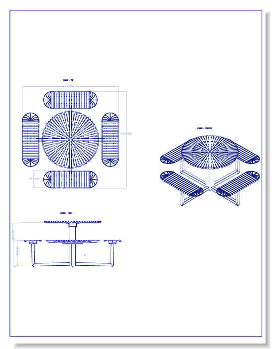 SUNRND Sunrise Steel Table