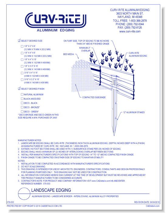 Aluminum Edging - Landscape Border - Interlocking, aluminum alloy properties