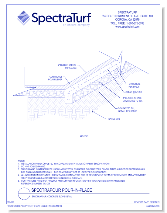 SpectraPour: Concrete Slope Detail 
