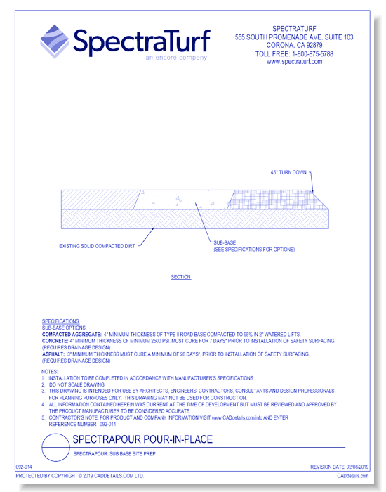 SpectraPour: Sub Base Site Prep