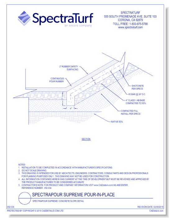 SpectraPour Supreme: Concrete Slope Detail