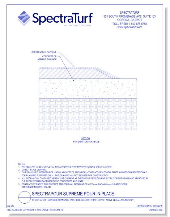 SpectraPour Supreme: Standard Tapered Edge (For 2nd Story or Above Installations Only)
