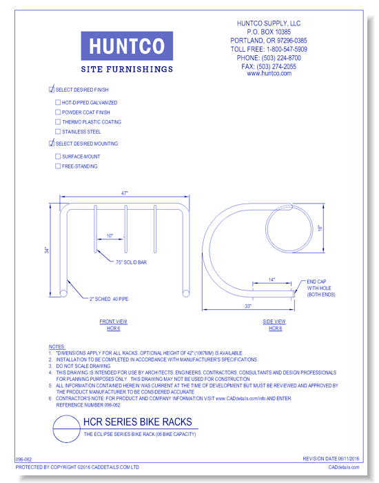 Bike Racks: The Eclipse Series Bike Rack (06 Bike Capacity)