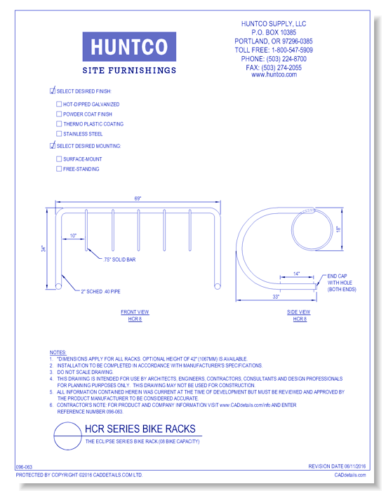 Bike Racks: The Eclipse Series Bike Rack (08 Bike Capacity)