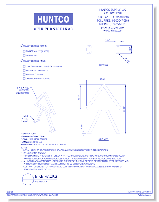 Bike Racks: Cedar Rack
