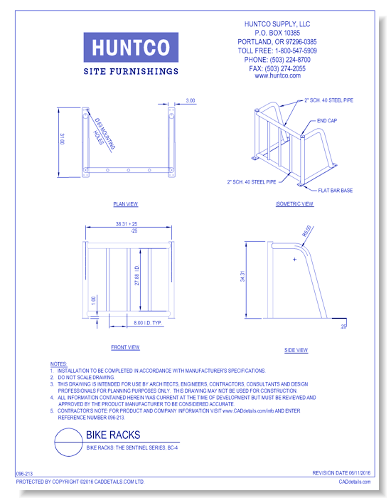 Bike Racks: The Sentinel Series, BC-4