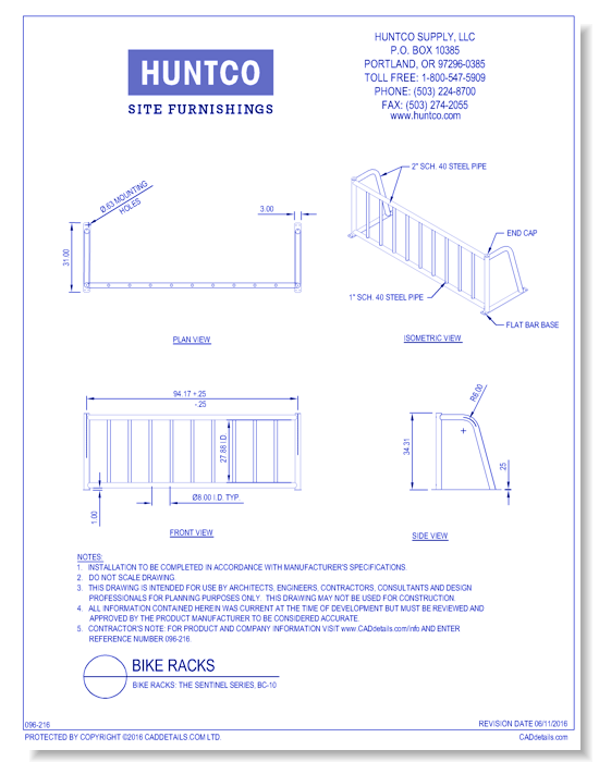 Bike Racks: The Sentinel Series, BC-10