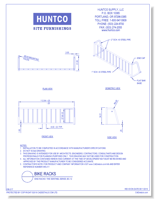 Bike Racks: The Sentinel Series, BC-12