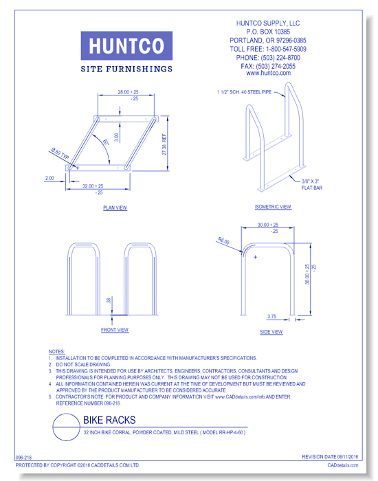 Bike Racks: 32 Inch Bike Corral