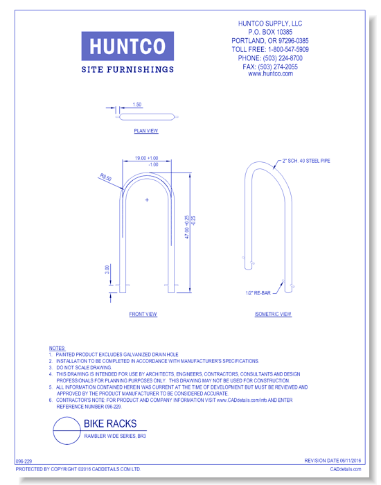 Bike Racks: Rambler Wide Series, BR3