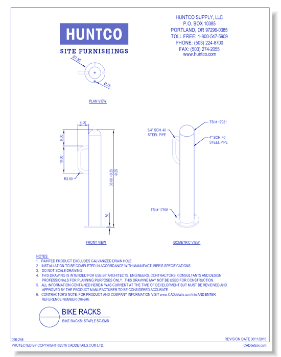 Bike Racks: Staple SG-EMB