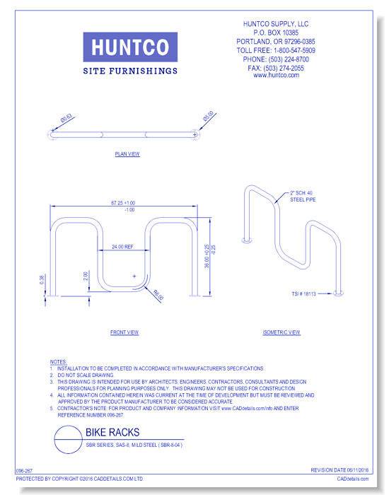 Bike Racks: SBR Series, SAS-8