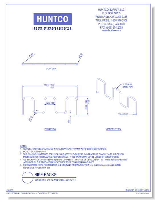 Bike Racks: SBR Series, SAS-12
