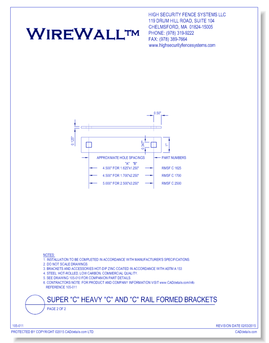 C-Post System: Super C, Heavy C and C Rail Formed Brackets - Page 2 of 2
