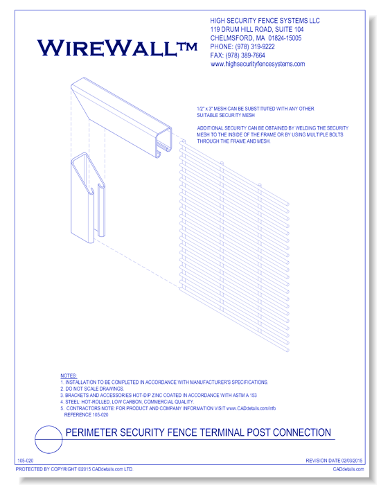 Styles of Fencing: Perimeter Security Fence Terminal Post Connection