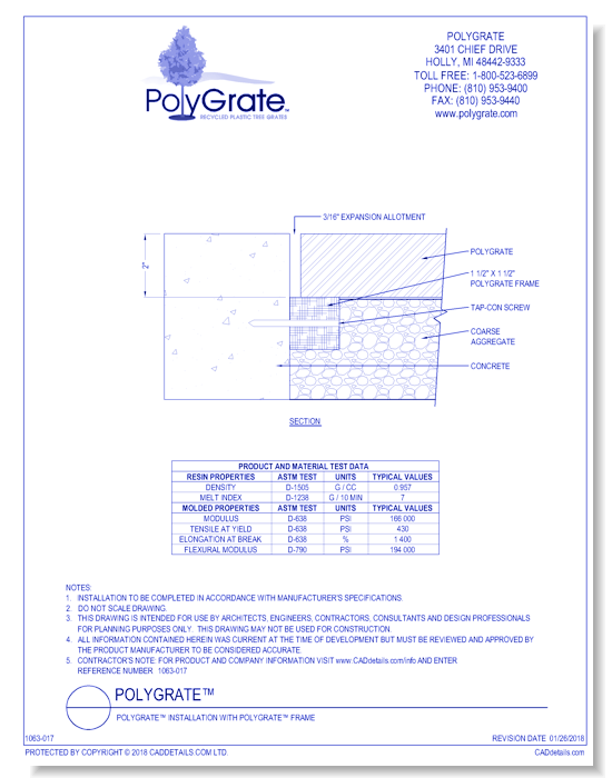PolyGrate™ Installation with PolyGrate™ Frame