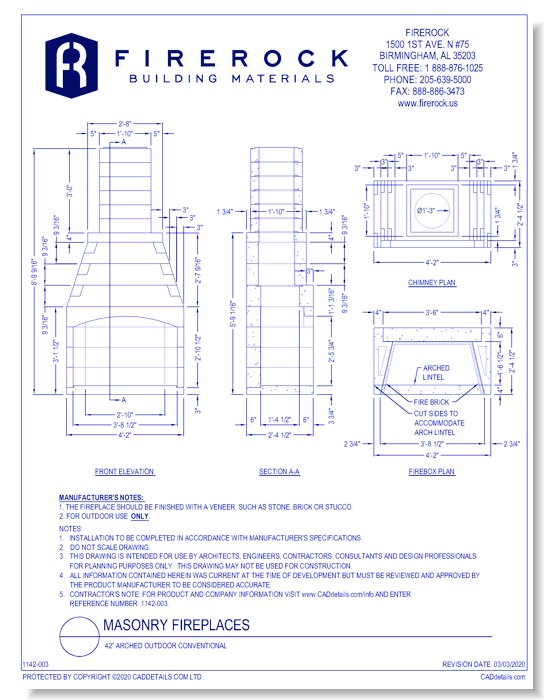 42” Arched Outdoor Conventional
