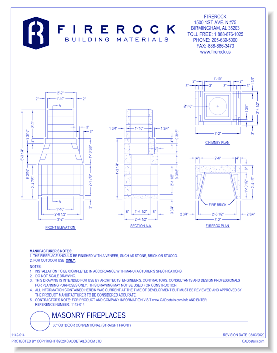 30'' Outdoor Conventional (Straight Front)