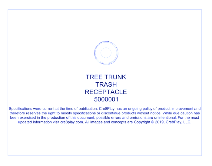 Tree Trunk Trash Receptacle
