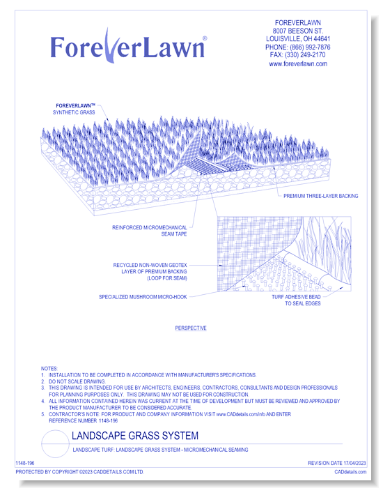 Landscape Turf: Landscape Grass System - Micromechanical Seaming