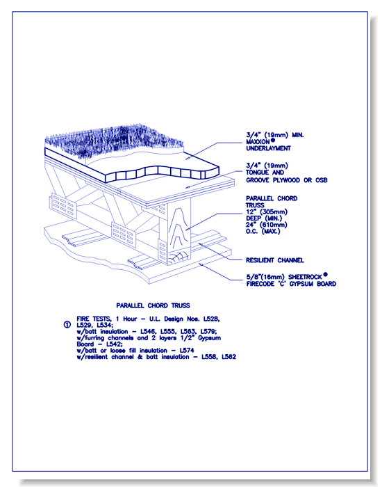 Fire Ratings/Detail Drawings - Parallel Chord Truss