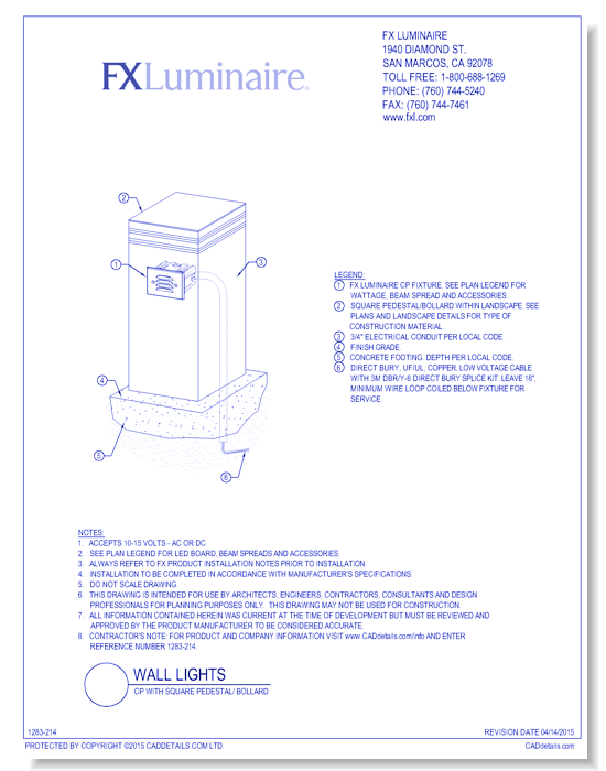 CP with Square Pedestal/ Bollard