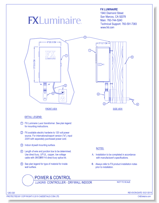 Luxor ® Controller - Drywall Indoor