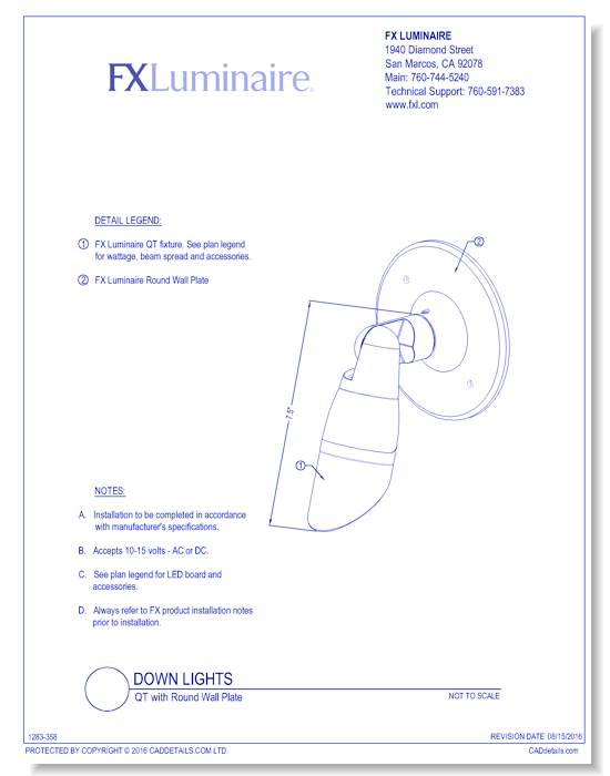 QT with Wall Plate Round