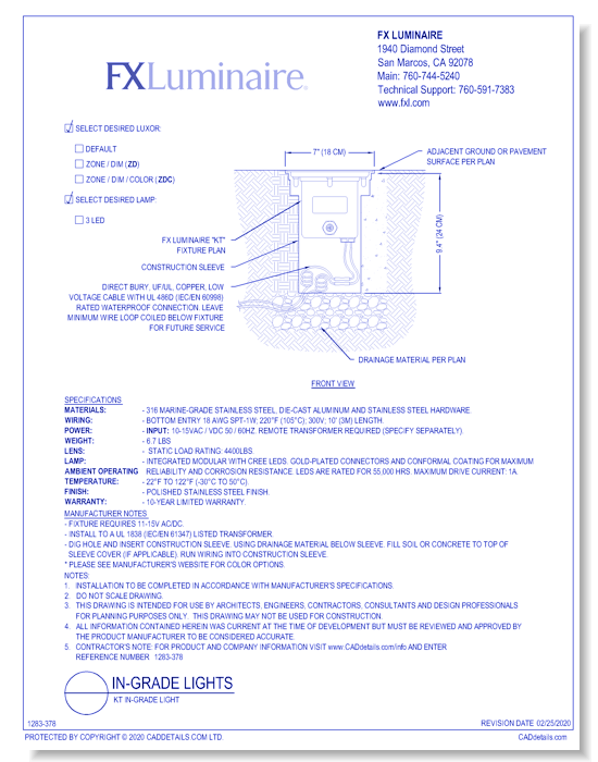 KT In-Grade Light