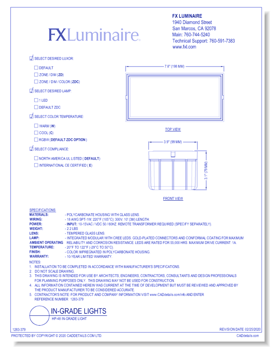 HP-48 In-Grade Light