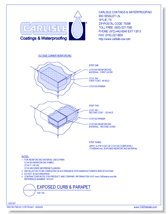500-15b - Exposed Curb & Parapet