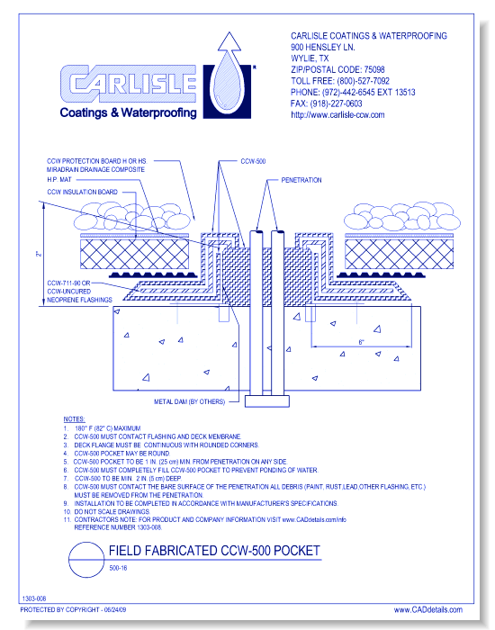 500-16 - Field Fabricated CCW-500 Pocket