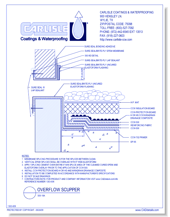 500-18A - Overflow Scupper