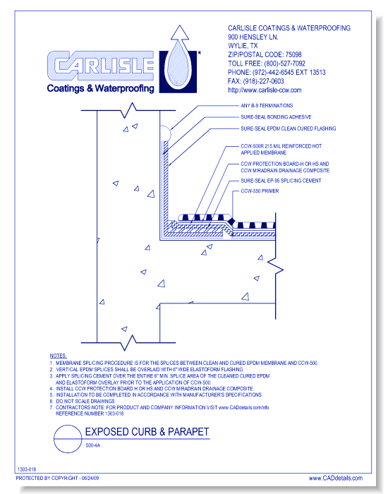 500-4A - Exposed Curb & Parapet