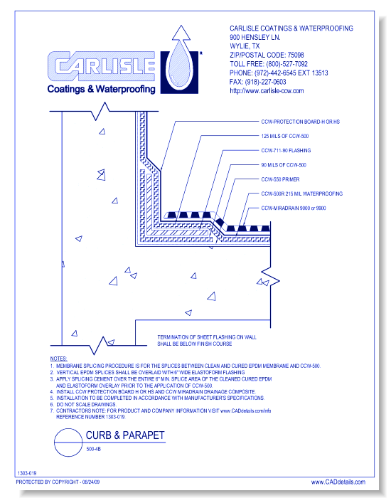 500-4B - Curb & Parapet