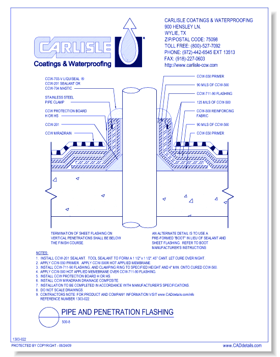 500-8 - Pipe And Penetration Flashing