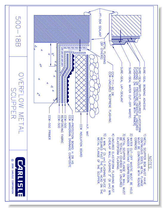 500-18B - Overflow Metal Scupper