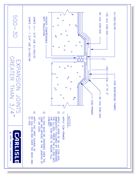 500-3D - Expansion Joints Greater Than 3/4 Inches