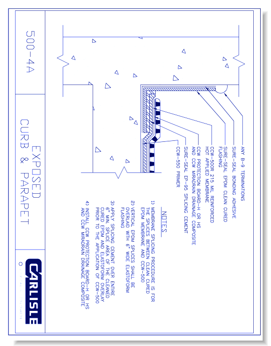 500-4A - Exposed Curb & Parapet