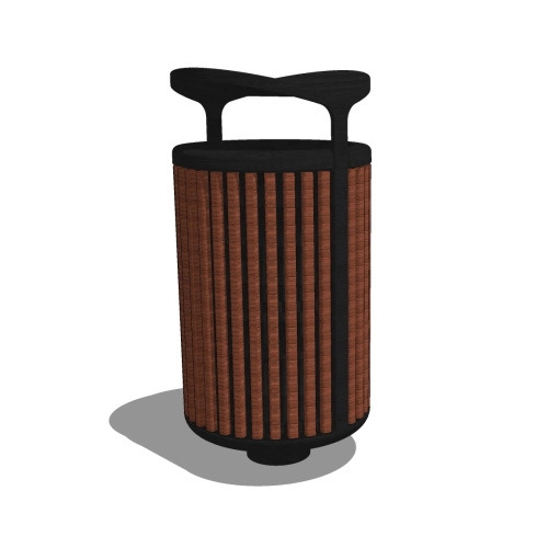 CAD Drawings BIM Models Forms+Surfaces Tonyo Litter & Recycling Receptacle